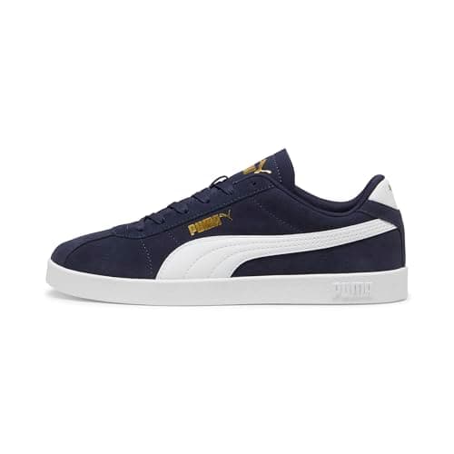 Image of PUMA Unisex Club II Trainers, PUMA Navy-PUMA White-PUMA Gold, 3.5 UK