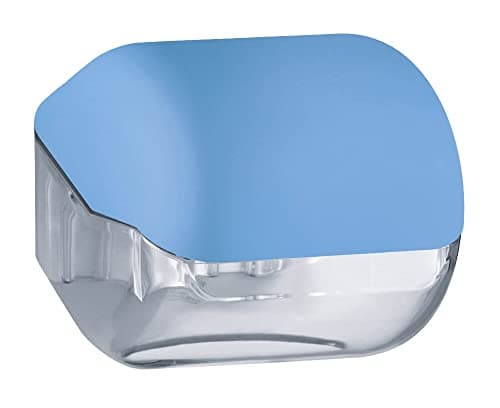Image of Toilet Roll Holder, 5 Colour Options (White, Black, Blue, Green or Orange), Commercial Wall Mounted Toilet Paper Dispenser, Certified Italian Quality (Blue)