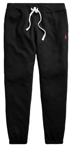 Image of Ralph Lauren Polo Men's Athletic Fleece Elastic Band Bottom Sweatpants, Black, Medium