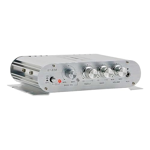Image of Uikdjgu -838 HiFi 2.1 Channel Power Amplifier 80Wx2 Stereo Sound Amp with Subwoofer Output Home Audio Amplifier White