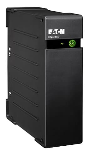 Image of Eaton Serie Ellipse ECO UPS EL650IEC – 650VA 400W Off‑Line Backup Power, Silent Fanless Design, 4× IEC‑C13 Outlets with Battery & Surge Protection, RJ45 Line Safeguard, Black (B0056PDKKG)