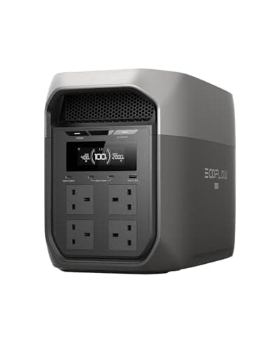 Image of EF ECOFLOW DELTA 3 Max Portable Power Station, 2048Wh LiFePO₄ Battery, 2400W X-Boost Output, Ultra-Fast 0–80% Charging in 51 mins, Solar Generator for Home Backup, Power Outages, RV & Outdoor Use