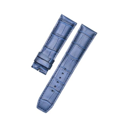 Image of HYUOIND Compatible With Baume & Mercier HAMPTON CLASSIMA 10597/10310 Calf Leather Watch Bands Top Layer Leather Accessories(Dark Blue without b,20mm)