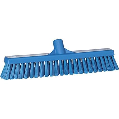 Image of Vikan 31743 Soft/Hard Broom, Blue, 410 mm Length, 90 mm Width, 120 mm Height
