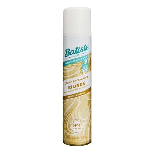 Image of Batiste Dry Shampoo Blonde, Hint of Colour Range, Instantly Refreshes and Revives Light Hair, Removes Oil, with Targeted Diffuser, Fabulous Look in 4 Steps, No White Residue, No Rinse, 200 ml