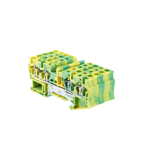 Image of ZDVHOMCB PE Din Rail Terminal Blocks ST-4 PE Connectors Pull Type Four Conductor Spring Ground Wire Conductor 10PCS ZDVHOMCB
