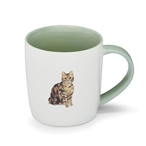 Image of Cooksmart British Designed Barrel Coffee Mug | Ceramic Coffee Mugs for Home or Work | Large Mugs for Hot Drinks | Tea and Coffee Cups - Cats