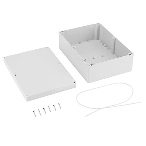 Image of IP65 ABS Plastic Waterproof Dustproof Junction Box Universal Electrical Boxes Project Enclosure Gray 10.3 x 7.3 x 3.7 inch (263 x 185 x 95 mm)