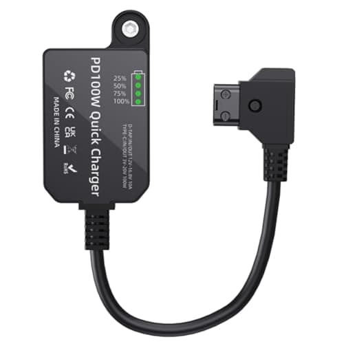 Image of Pinafresa USB Power Adapter D-TAP V-Port to PD PD100 V Mount Battery Port to USB C Adapter Bidirectional Quick Charging Cable