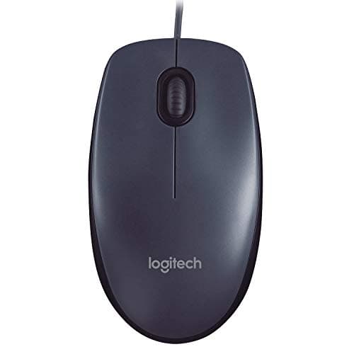 Image of Logitech M90 Wired USB Mouse, 1000 DPI Optical Tracking, Ambidextrous PC / Mac / Laptop - Black, One size, (910-001793)