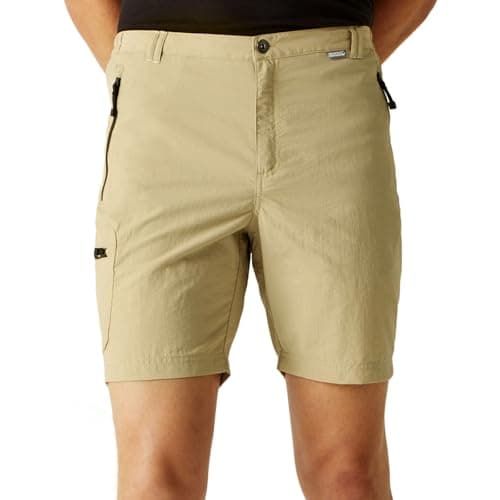 Image of Regatta Mens Leesville II Multi Pocket Cargo Walking Shorts - Oat - 34