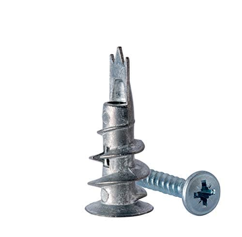 Image of NCaan 20pk Heavy Duty Metal Self-Drill Plasterboard Fixings with Screws—Superior Tight Grip & Strong Hold—Plasterboard Wall Fixing—Driva Plasterboard Fixings—Metal Self-Drill Anchor 31mm (Pack of 20)