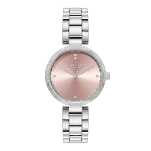 Image of Olivia Burton Three Hand Quartz Movement Watch for Women Dimension Collection with Silver Stainless Steel Bracelet - 24000259