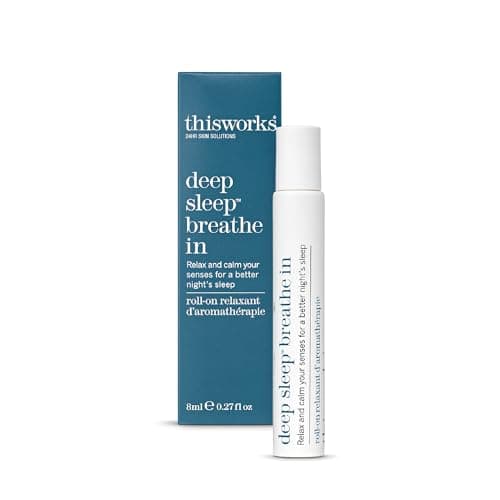 Image of This Works Deep Sleep Breathe In Roll-On, 8ml - Natural Sleep Aid & Stress Relief Ritual - Calming Essential Oil Blend with Lavender, Vetivert & Patchouli – Travel-Sized Pulse Point Roller Ball