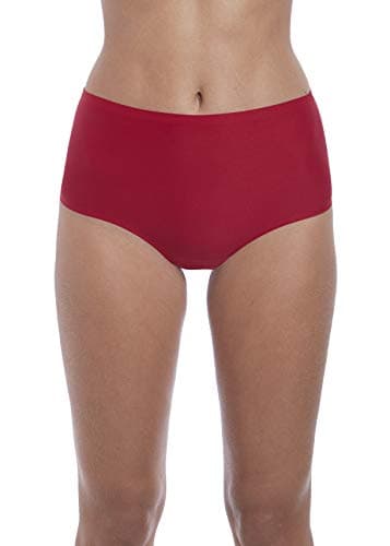 Image of Fantasie Women's Smoothease Invisible Stretch Vpl-free Full Briefs, Red, One Size UK