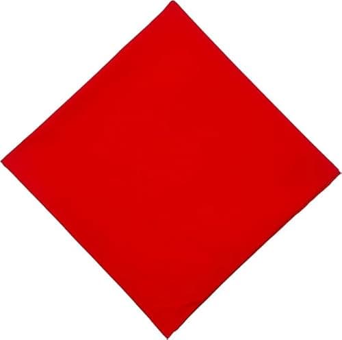 Image of Kiran Fashion Bandana HEadband Scarf headscarf Unisex Men Woman Plain Solid Colour, Cotton Bandana Head Neck Wrist Handwrap (Red)