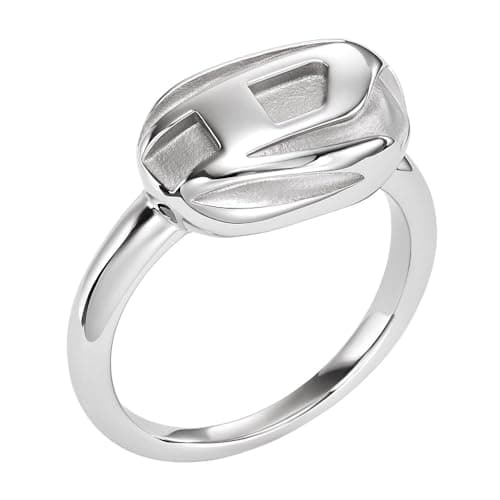Image of Diesel Men's Stainless Steel Signet Rings