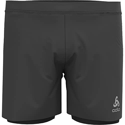 Image of ODLO Men's ZEROWEIGHT 5 INCH 2-in-1 Running Shorts, Black, S