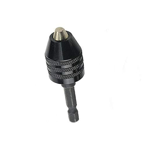 Image of Drill Chuck 1/4" Hex-Shank 0.6-8mm Keyless Chuck Multi Universal Drill Chuck Adaptor Quick Change Drill Converter for Electric Grinder Black（Pack of 1）
