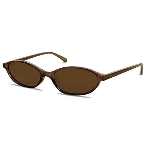 Image of Ulknyss Oval Sunglasses Womens - Designer Ladies Sun Glasses with UV400 Protection 90s Y2K Retro Shades for Driving Travel