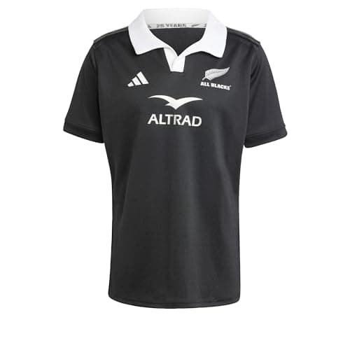 Image of adidas Mens All Blacks Rugby Aeroready Short Sleeve Jersey Black M