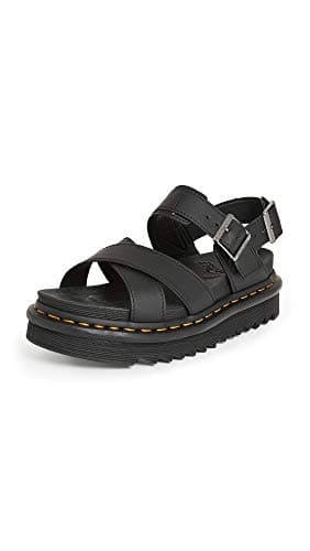 Image of Dr Martens Women's Voss Ii Sandal, Black Hydro Leather, 3 UK