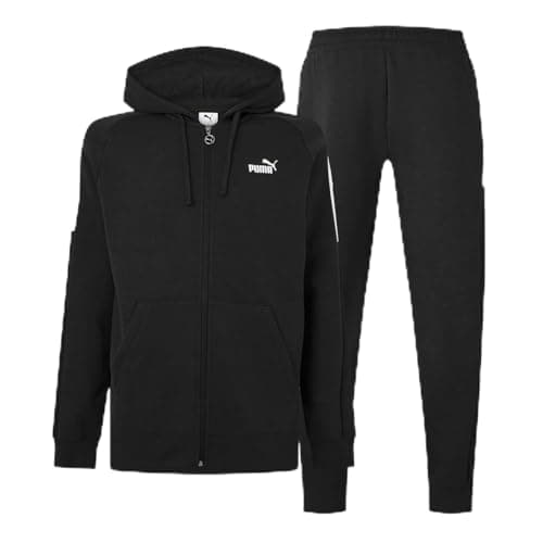 Image of Puma Mens Fleece Tracksuit Black/white XL
