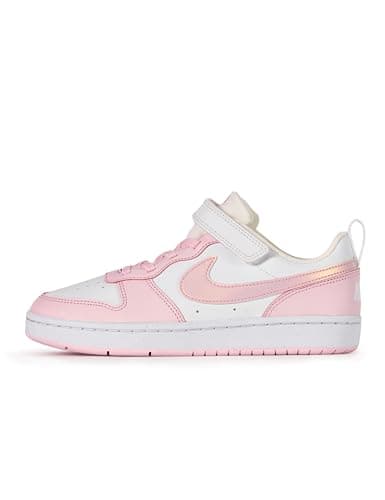 Image of NIKE Boys Court Borough Low Recraft (Ps) Sneaker, White Pink Foam, 10 UK Child