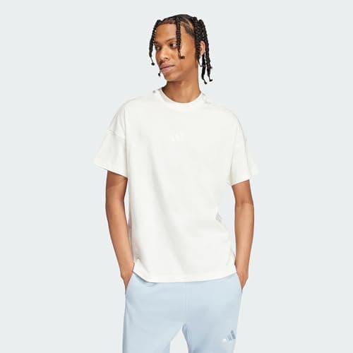 Image of adidas Men's All SZN T-Shirt, Off White, M Short