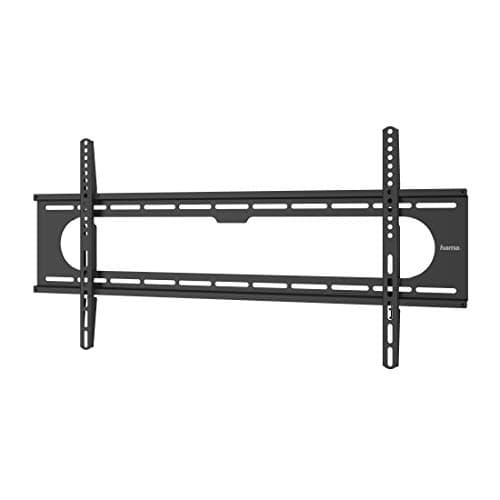 Image of Hama "Strong" FIX TV Wall Bracket Fixed Mount for Flat and Curved TVs up to 229 cm (90") and 100kg, VESA 800 x 400, Ultra-Slim Profile, Black
