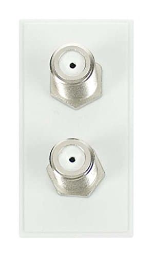 Image of Click New Media MM406WH White Double Satellite Socket Module