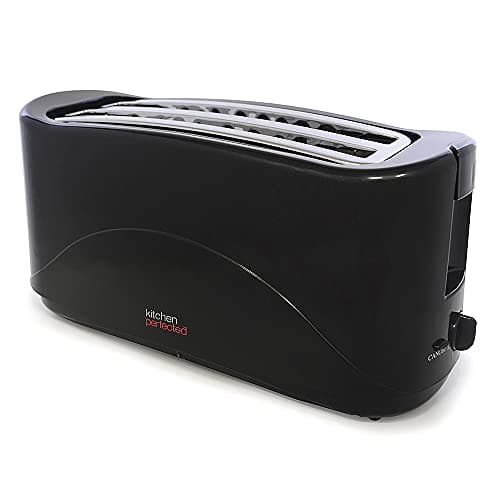 Image of KitchenPerfected 4 Slice Long Slot Toaster - Black - E2112BK
