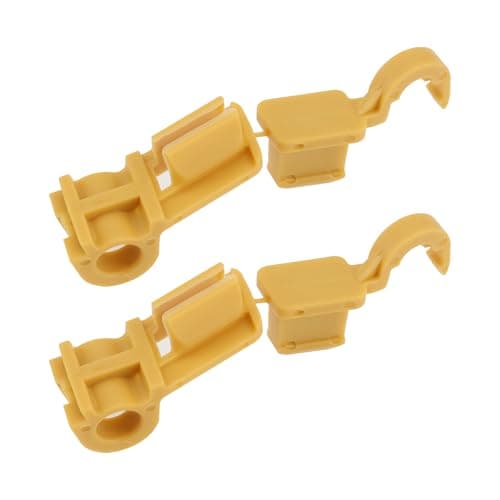 Image of VGOL 2pcs Bonnet Stay Clip Front Hood Stay Clip Clamp Retainer Connect 1566322 Compatible with Ford KA Mk2 2008-2016 Replacement Parts Yellow Plastic