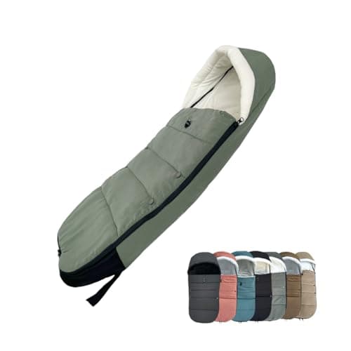 Image of Universal Pushchair Footmuff for Babyzen YOYO/YOYO2 & Bugaboo, Waterproof Fabric Base, Easy-Clean, Warm Foot Cover for Strollers (Standard, Olive)