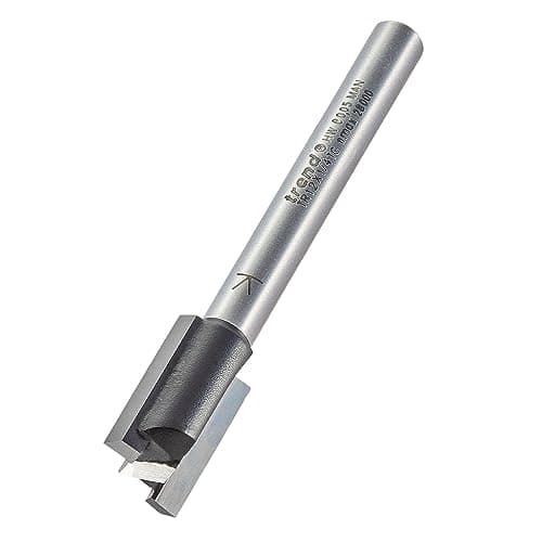 Image of Trend Trade Straight Two Flute Router Cutter, 1/4 Inch Shank, 12mm Cut Diameter, Tungsten Carbide Tipped, TR12X1/4TC