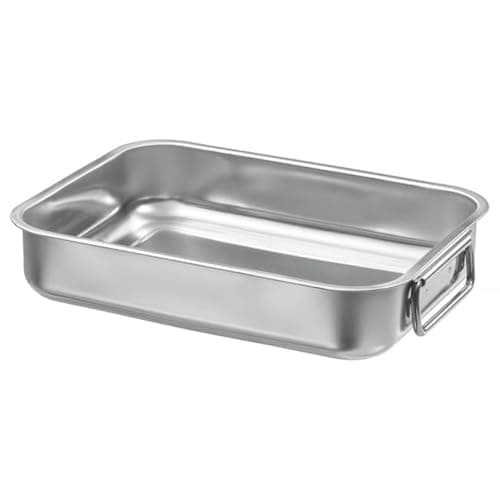 Image of ZYCORE Roasting Tin - Premium Stainless Steel Roasting Tray - Compatible Roasting Baking Tin Pan, Heavy-Duty Roasting Tin Cooking Oven Bakeware Tin with Handles (26x20cm)