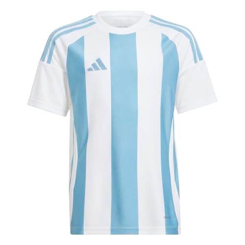 Image of adidas Unisex Kids Striped 24 Jersey Kids, Team Light Blue/White/White, 11-12 Years