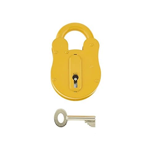 Image of 5 x Fire Brigade Padlock Yellow (FB14) and 5 Keys