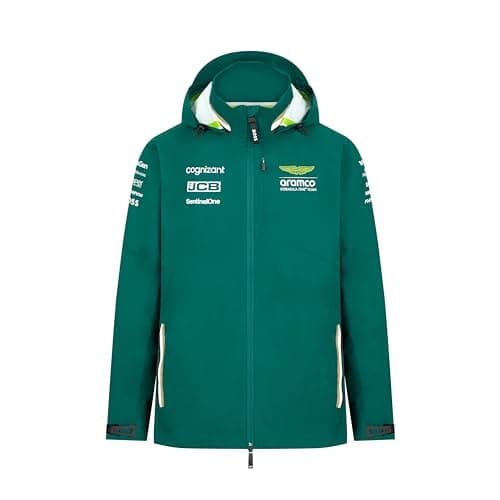 Image of Aston Martin F1 Men's 2024 Team Rain Jacket - 5K Rainproof fabrication - Green - Size: 3X-Large