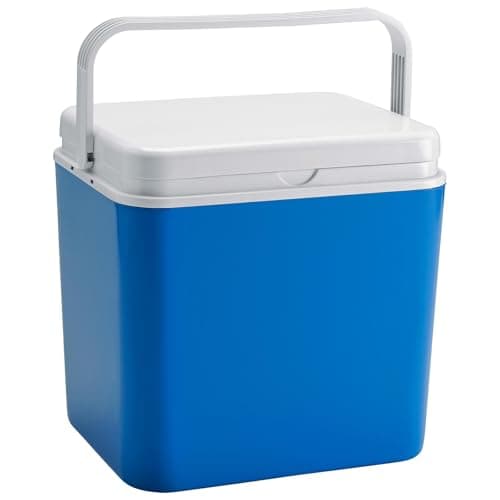 Image of Harbour Housewares 30L Cool Box – Blue Large Insulated Portable Cooler, Camping Ice Chest for Picnic, Beach, Travel, Road Trips, Festivals & Outdoor Food & Drink Storage