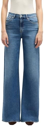 Image of 7 For All Mankind Women's Lotta Oceanstone Jeans, Mid Blue, 23W