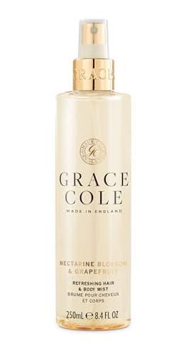 Image of Grace Cole Body Spray 250ml - Nectarine Blossom & Grapefruit Fragrance - Womens Hair & Body Mist - Refreshing, Moisturising Spray With Essential Oils - Vegan - Made In England