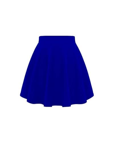 Image of Gum & Berries Girls Skater Skirt High Waist Flared Mini Skirt Casual Dance Party Outfit Royal Blue 13 Years
