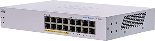 Image of Cisco Business CBS110-16PP-D Unmanaged Switch | 16 Port GE | Partial PoE | Limited Lifetime Protection (CBS110-16PP-D)