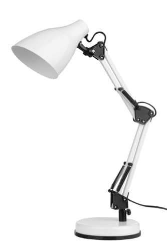Image of Premier Housewares Metal Table Lamp - White