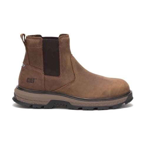 Image of Caterpillar Male Exposition Chelsea Safety Boot, Brown, 11