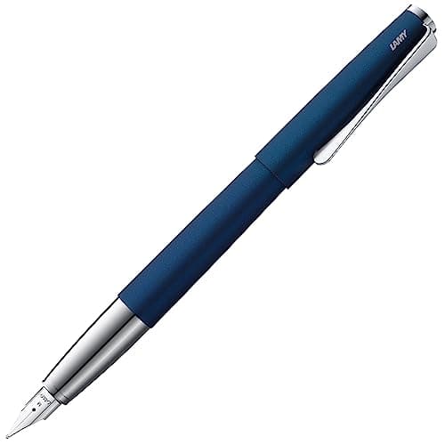 Image of Lamy studio imperialblue - Fountain Pen in elegant metal body - steel nib, partially platinum-plated & in nib size EF - incl T 10 blue ink cartridge