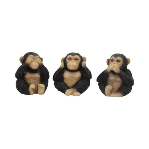 Image of Kilts Wi Hae Three Wise Chimps - Hear No, Speak No, See No Evil Figurines