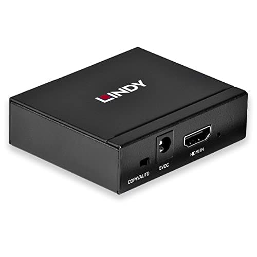 Image of Lindy 2 Port 4K HDMI 10.2G Splitter, Splits a Single HDMI Source Across 2 4K Displays, Ultra HD 3840x2160@60Hz, EDID, HDCP 1.4, Sky, Virgin, Xbox, PlayStation, Blu Ray, PC, Set Top Box