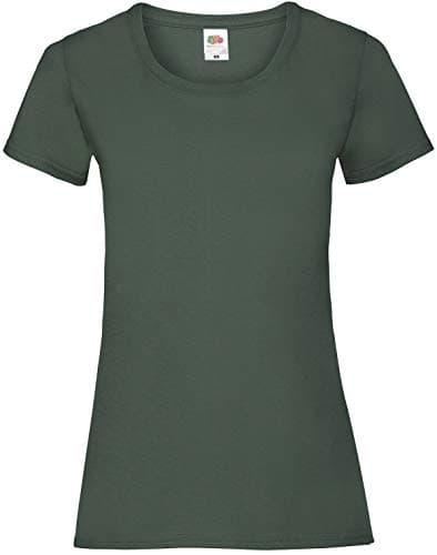 Image of FRUIT OF THE LOOM Women's Valueweight Short Sleeve T Shirt, Bottle Green, S UK